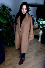 Silvian Heach Oversized Coat with Eyelet Feat...