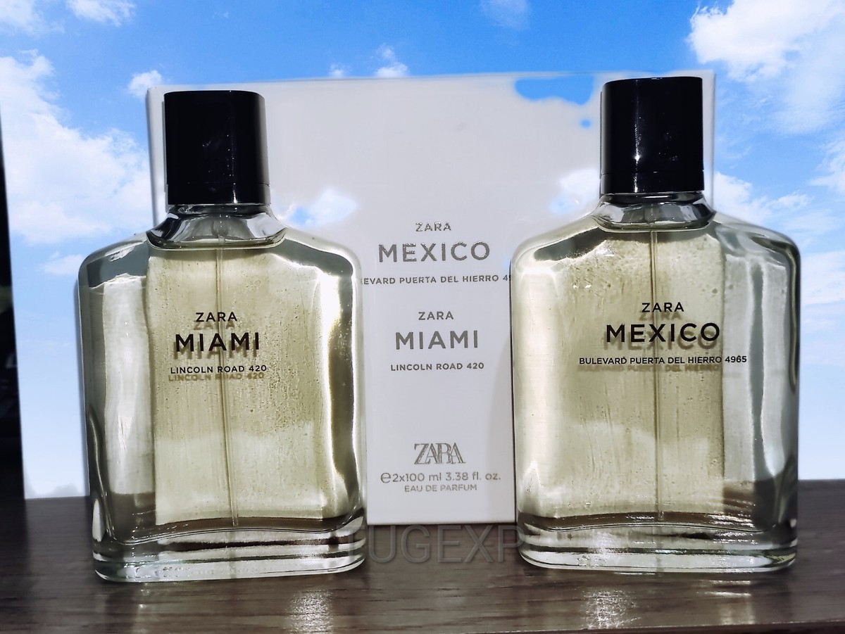 Zara MEXICO Zara MIAMI Perfume Duo Set x 100 ml) EDP Men