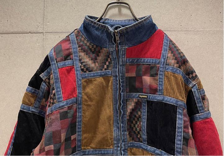 Supreme Corduroy Patchwork Denim Jacket FW18 Blue Red Box Supreme Corduroy Patchwork Denim Jacket FW18 Blue Red Box