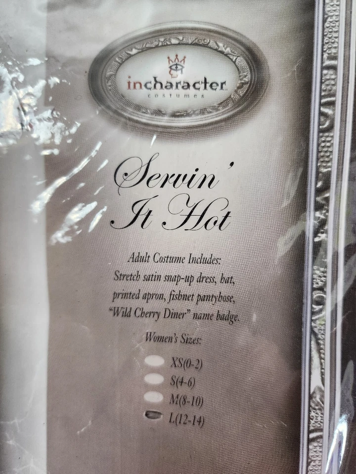 InCharacter Costumes Servin It Hot Halloween Dress Up Stretch Satin Dress Size L - Image 3 of 4