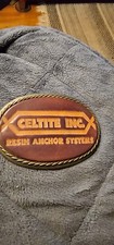 Celtite Inc Resin Anchor systems leather Vintage advertising belt buckle
