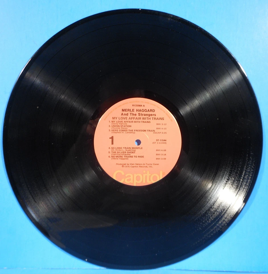 MERLE HAGGARD MY LOVE AFFAIR WITH TRAINS LP 1976 GREAT CONDITION! VG+/VG+!!A - Image 3 of 4