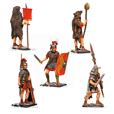 Figurine Romadaire Romain 54 Mm - étain Peint Par Attica Miniatures (Art)