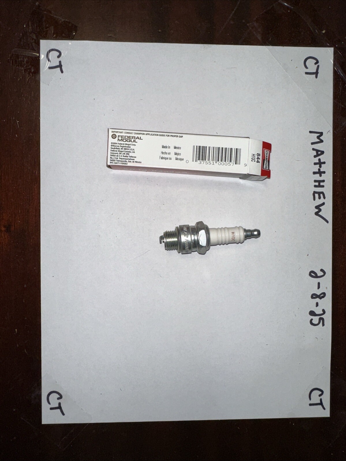 Spark Plug-Copper Plus Champion Spark Plug 844