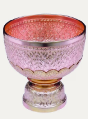 Vintage Style Bowl & Supporting Stand Set Thai Designs Embross Aluminum Size 22" - Picture 73 of 95