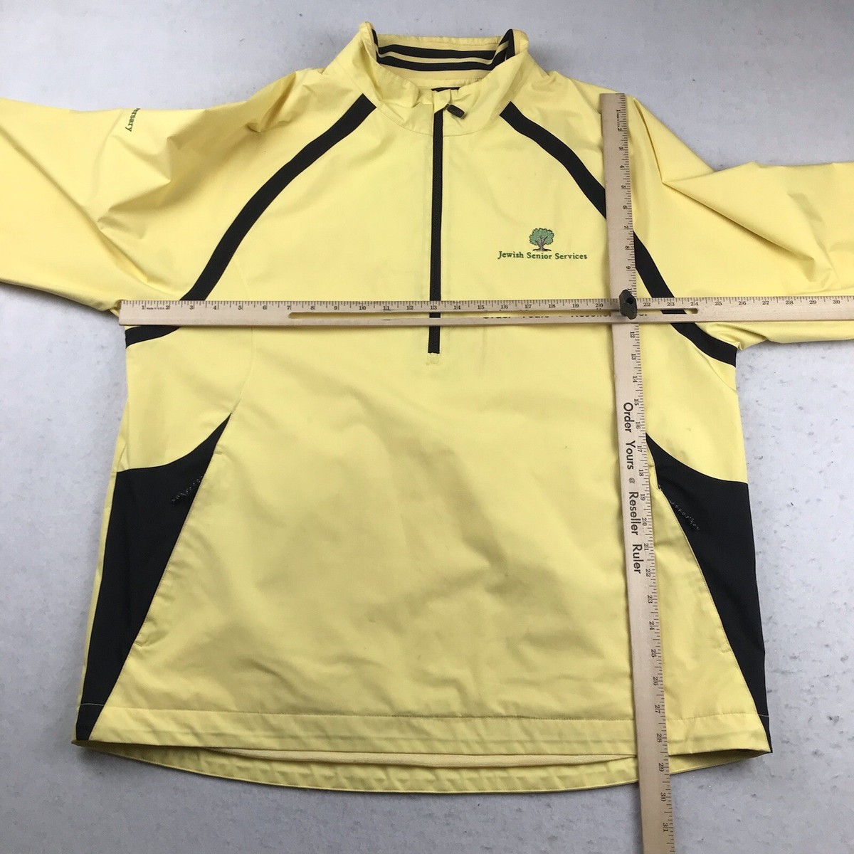 Cutter & Buck Jacket Mens XL Yellow CB WeatherTec Waterproof
