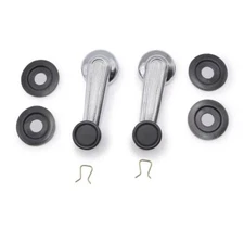 Set Chrome Handle Window Crank Silver For Datsun Nissan 720 Pick up 1980 - 1991