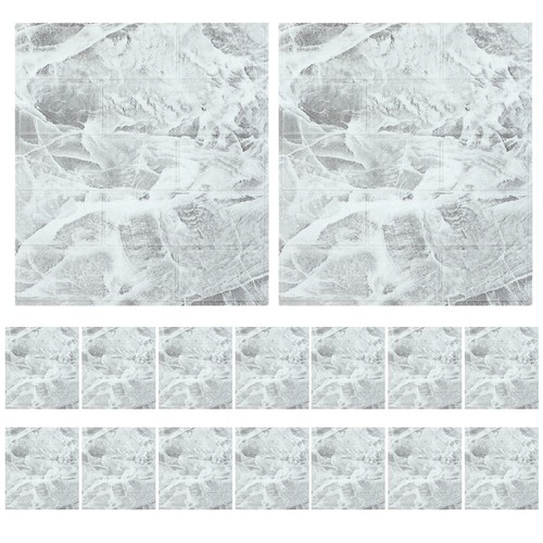 20pcs Slice Tiles Wall Stickers Tiles Stickers Decorative Tiles Simulated Rock