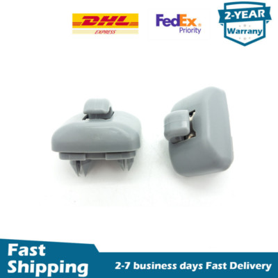 2Pcs Grey Sun Visor Clip Hanger Hook For Audi A3 A4 A5 Q3 Q5 S4 - Foto 6