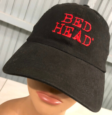 Bed Head Hair Products Black Strapback Baseball Hat Cap