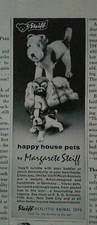1960s Margarete Steiff stuffed toys Boston fox terrier Pekingese dog vintage ad