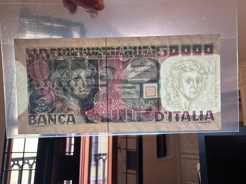 REPUBBLICA BANCONOTA LIRE 50000 VOLTO DI DONNA 11 4 1980 qSPL scritta SABAUDA - Picture 5 of 5