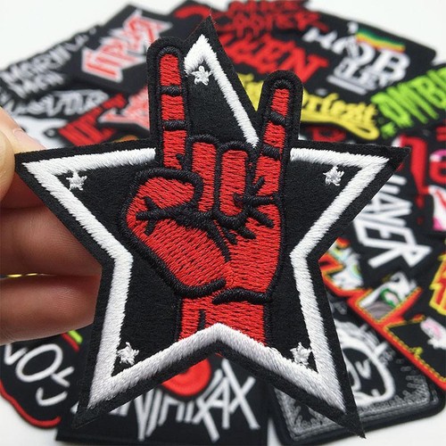 27pcs/lot Music Rock Band Patches Clothes Diy Iron on Embroidered Patches - Picture 10 of 24
