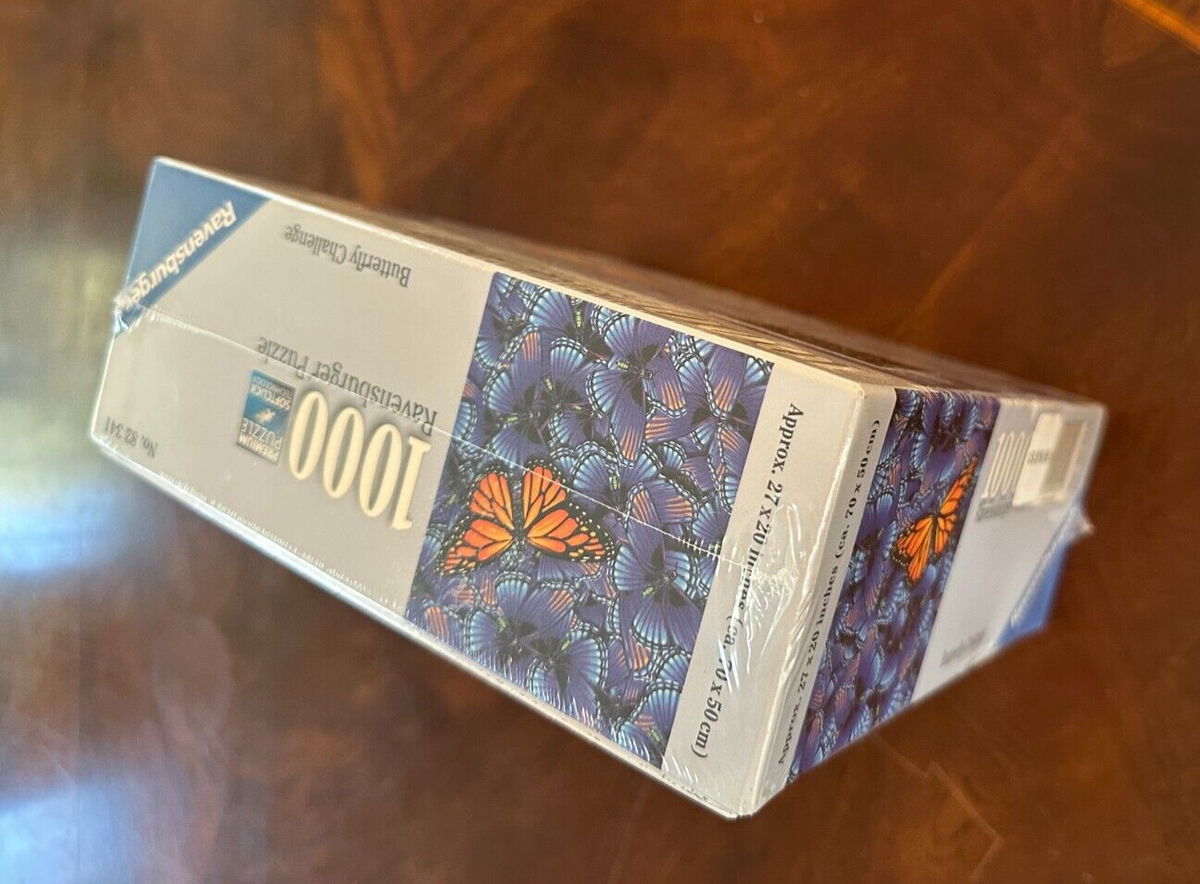 1000 Piece Wooden Puzzle - Lilac & Purple Butterflies Challenging Jigsaw For Adults