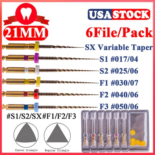 Dental endo Endodontic Rotary Files X-pro Gold Taper NITI Files 6Pc EASYINSMILE - Picture 9 of 17