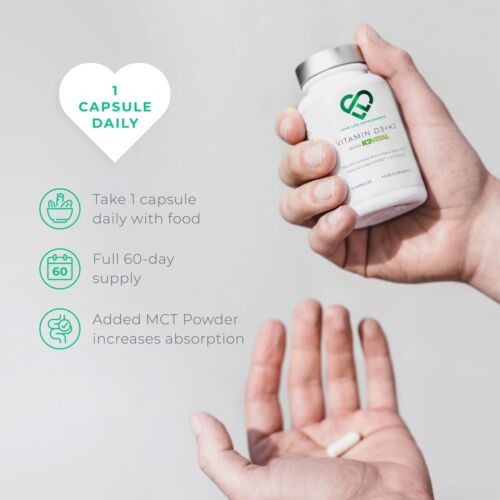 Love Life Supplements Vitamin D3 + K2 3000iu D3 + 100μg K2 2 Month Supply - 6... - Picture 7 of 7