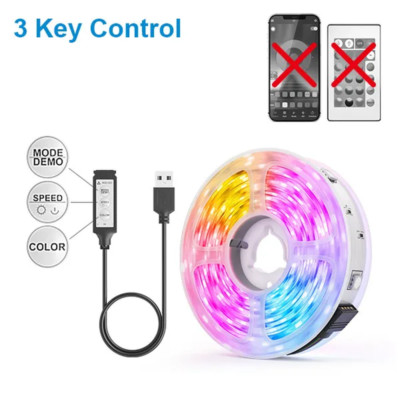 1-30M WS2812B Smart RGB LED Strip   USB Bluetooth Music Controller Kit