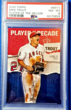 MIKE TROUT 2020 TOPPS PLAYER OF THE DECADE, PSA 8, NM-MT GREAT CARD - MAKE OFFER