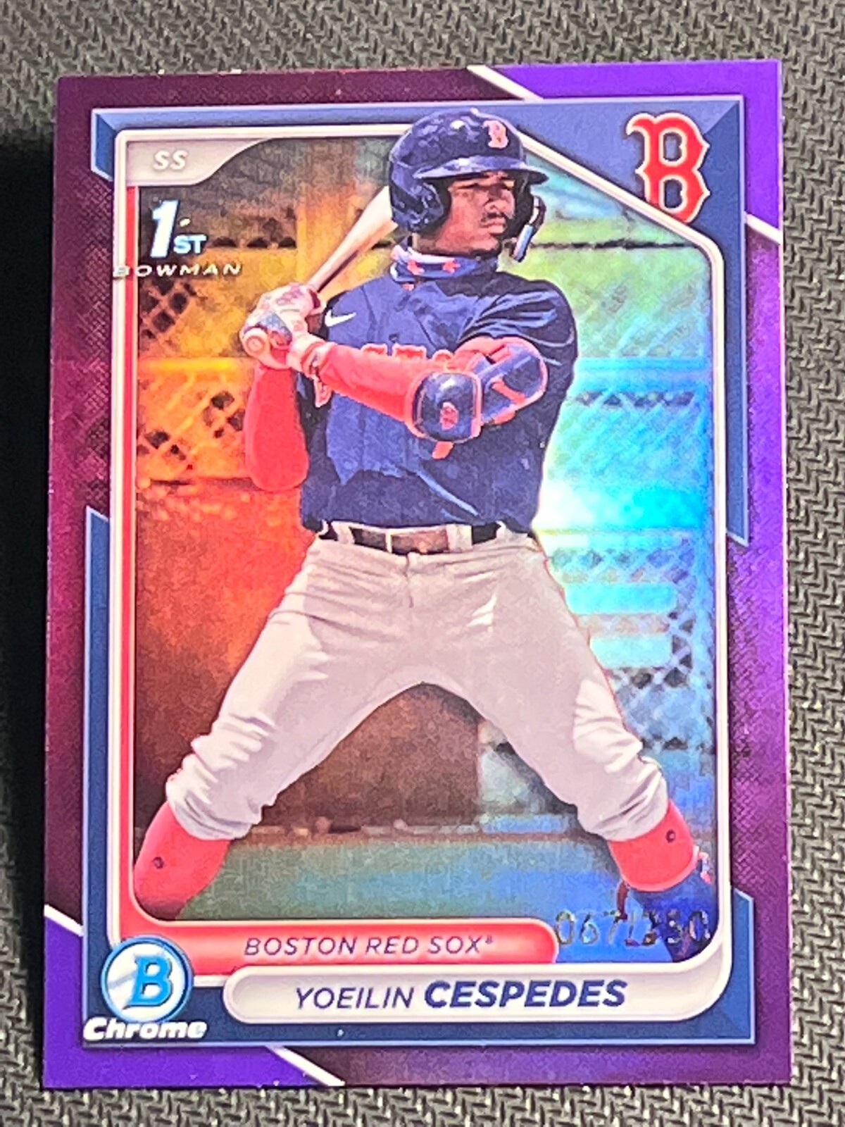 2024 Bowman Chrome 1st PROSPECT ROOKIE PURPLE Yoeilin Cespedes 067/250