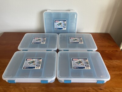 New 5 Sterilite Divided Cases for Crafting, Fishing, Shop Parts, Toys, Games New