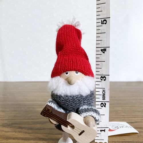 Nordic Tomte Santa Figure Pom Hat 4.75" Christmas Gnome Wood Elf - Picture 7 of 13