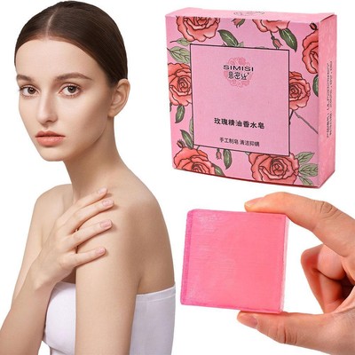Body Soap Rich Fragrance Rose Essence Rose Essential Soap' Oil N4I6