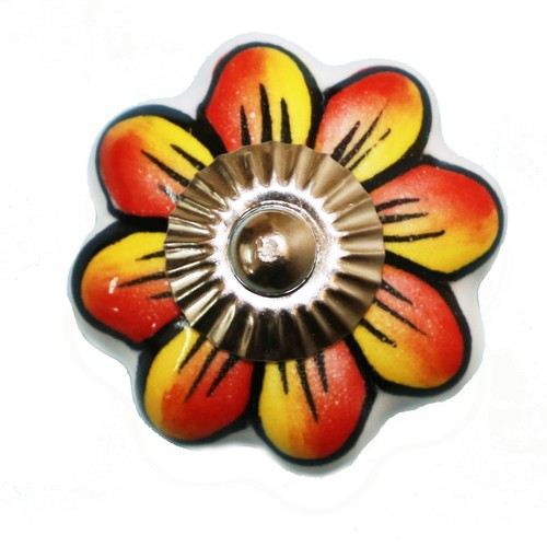 Pomo para muebles Tirador para muebles Pomos para muebles Cerámica Pomos para muebles Pomos Rojo Blanco Zw - Imagen 14 de 28