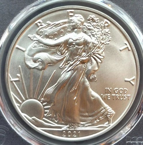 2021 $1 Silver Eagle Type 1 Last Day Prod PCGS MS70 Legends of Life Bob Lilly - Image 3 of 4