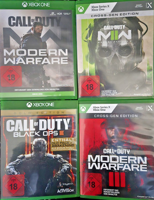 Spielepaket für Xbox One & Series X - 4 bekannte Action-Titel (COD)