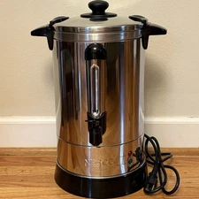 Nesco Professional Coffee Urn 30 Cup Pot Stainless Steel Double Wall CU-30
