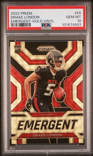 Drake London [Gold] #E-5 2022 Panini Prizm Emergent card