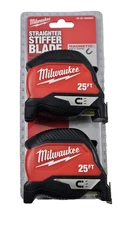2 Pk - Milwaukee 25' Heavy Duty Magnetic Tape Measure 48-22-1025MG