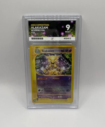 Alakazam 33/165 Holo Reverse Foil Expedition WOTC Rare PSA Pokemon Card ACE 9