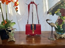 Gucci Sylvie Red Shoulder Bag Gold Chain Buckle