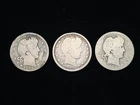 1894, 1895 & 1900-O Barber Silver Quarters Good NICE!
