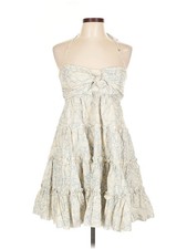 Zimmermann Women Ivory Helm Tiered Mini Dress 10