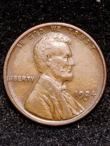 1924 D ~ LINCOLN WHEAT CENT ~ CH VF