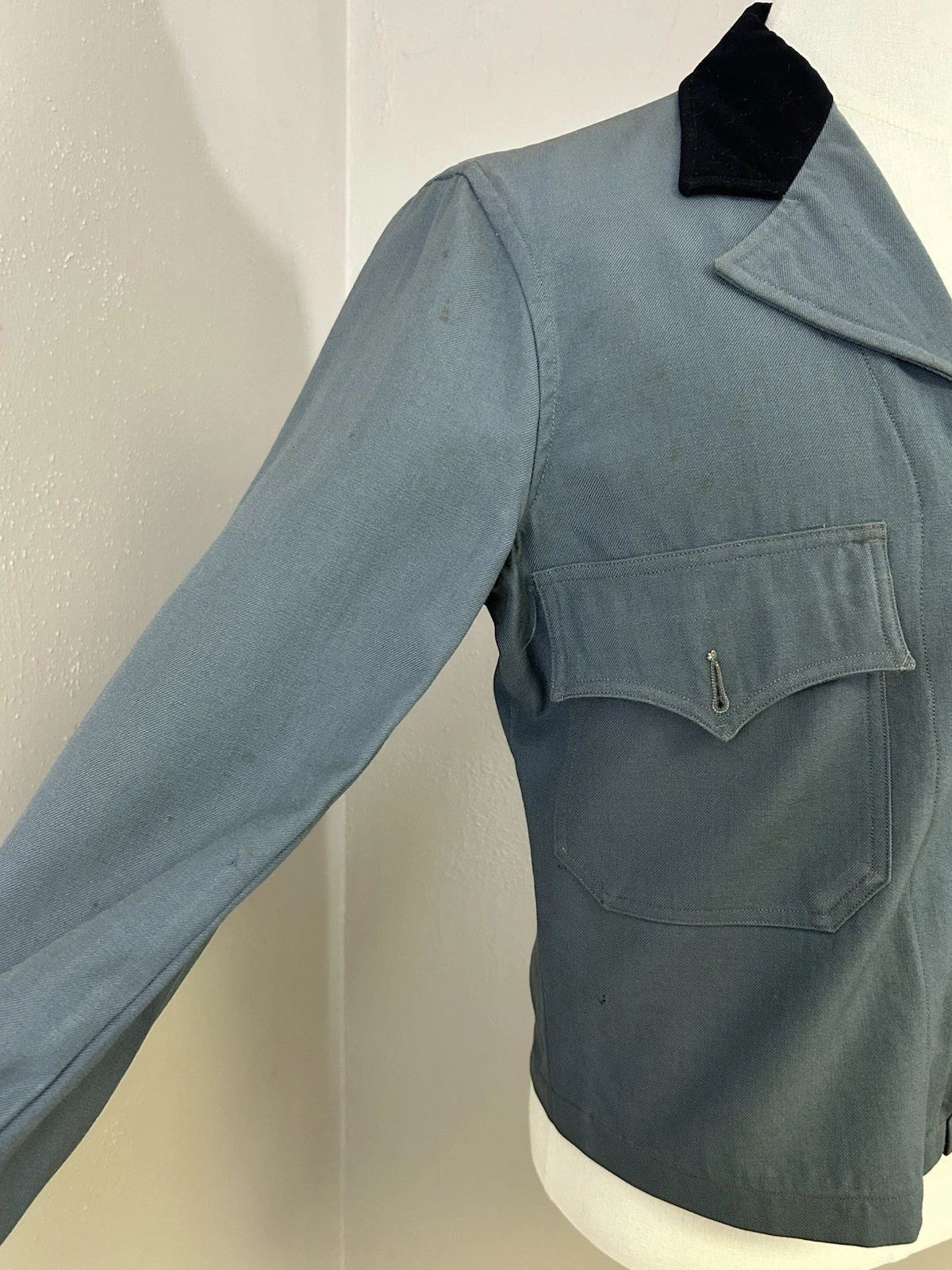 Vintage 50s Mens Taxi Bus Driver Uniform Jacket Workwear Zip Front Maier-Lavaty - product detail image 3