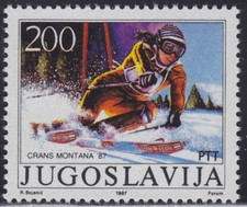 Yugoslavia 1987 ☀ Yugoslav Medals at World Alpine Skiing Champ ☀ MNH **