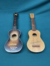 Vtg Pair of Vintage Ukuleles Harmony Company and Duke Kahanamoku 21"