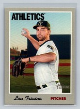 2019 Topps Heritage #55 Lou Trivino Oakland Athletics Baseball Card