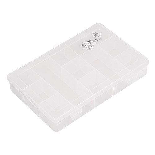 Clear Plastic Jewelry Box Organizer 12 Grids Divided Storage Container Case New - Picture 6 of 23
