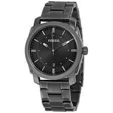 Fossil Machine Black Dial Smoke Ion-plated Men's Watch FS4774