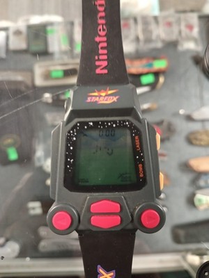 NELSONIC NINTENDO STARFOX GAME WATCH WITH HEADPHONES 1990'S WORKS!!