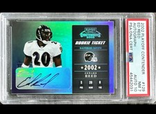 2002 Playoff Contenders - Rookie Ticket Ed Reed #129 /550 (AU, RC) PSA 7 Auto 10