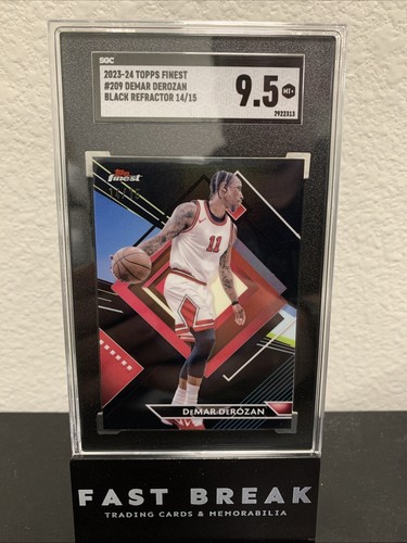 DEMAR DEROZAN RARO ROJO NEGRO GEOMÉTRICO /15 - 2023-24 Topps Finest #209 SGC 9.5 - Imagen 1 de 2