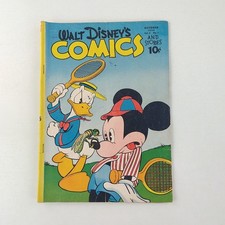 Walt Disney's Comics and Stories #49 Mickey Mouse cubierta de tenis en muy buena condición 1944