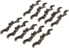 Dophee 10Pcs Antique Brass Decorative Pull Handle for Mini Jewelry Box Drawer Ca