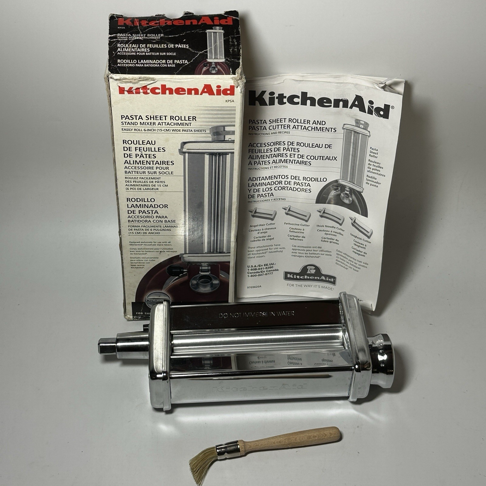 Kitchenaid Adjustable Pasta Sheet Roller Stand Mixer Attachment Made In Italy