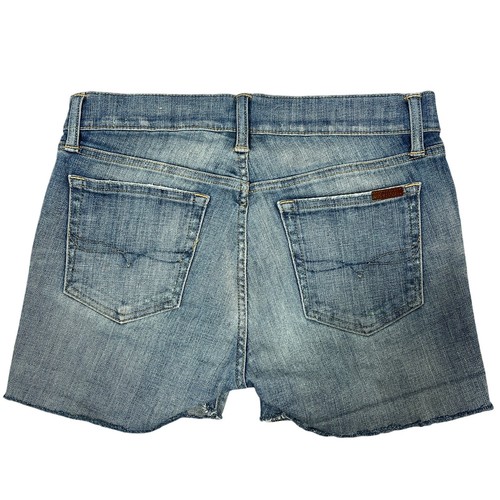 Polo Ralph Lauren Jean Shorts Sz 29 Cutoffs Light Wash Stretch Denim Grunge Jort - Picture 2 of 11